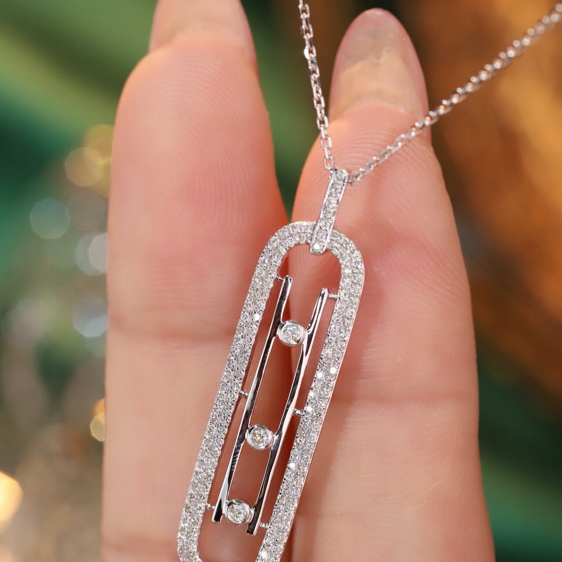 14k Gold 0.5 Ct Natural H Diamond Necklace - 3