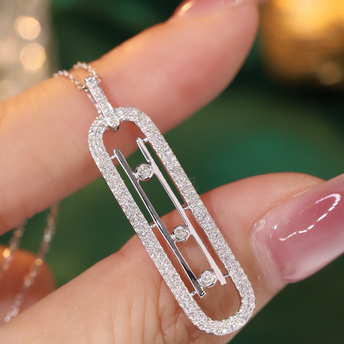 14k Gold 0.5 Ct Natural H Diamond Necklace - 4