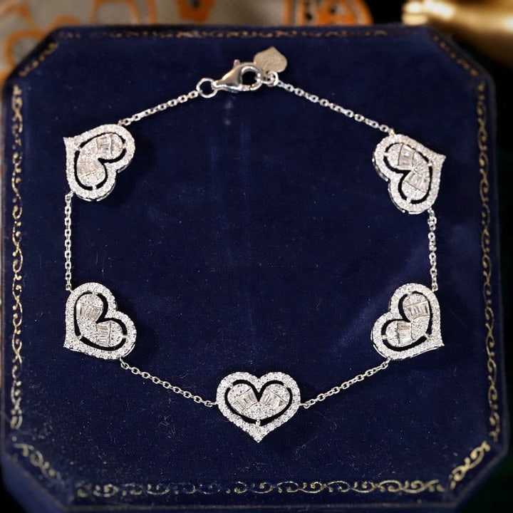 14k Gold 1.5 Ct Natural H Diamond Bracelet (1 of 9)