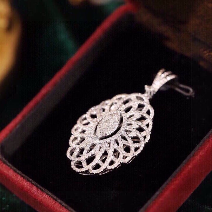 14k Gold 1.05 Ct Natural H Diamond Pendant( Without Chain ) - 4