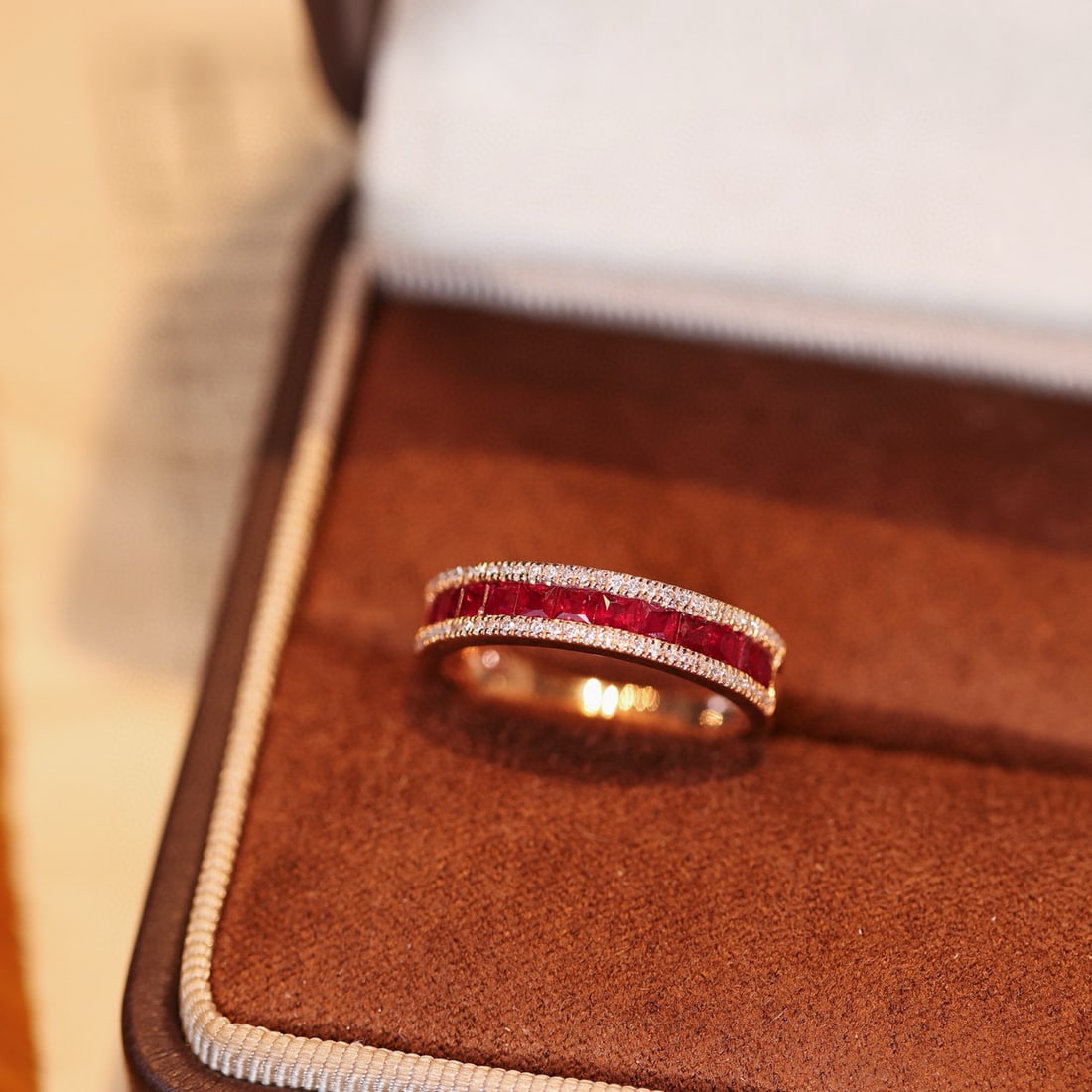 14k Gold 1.18 Ctw Vivid Red Natural Ruby & Diamond Ring - 2