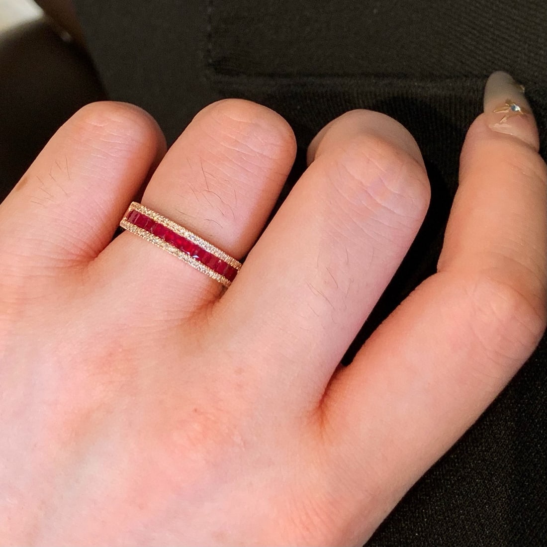 14k Gold 1.18 Ctw Vivid Red Natural Ruby & Diamond Ring - 3