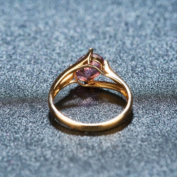 14k Gold 1.75 Ct Natural Spinel & Diamond Ring - 5