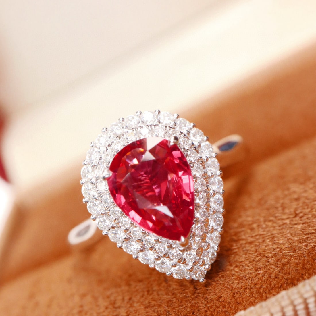 14k Gold 1.61 Ctw Natural Spinel & Diamond Ring/pendant( Without Chain ) - 2