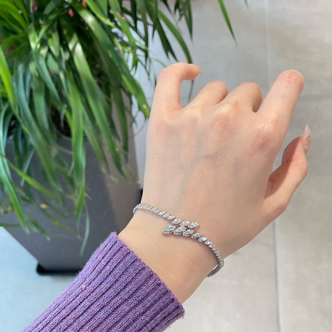 14k Gold 1.75 Ct Natural H Diamond Bracelet - 5