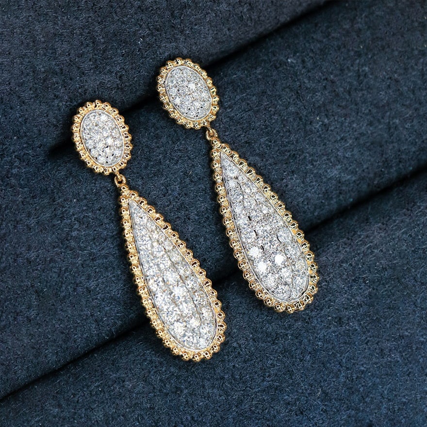 14k Gold 0.8 Ct Natural H Diamond Earrings (1 of 5)