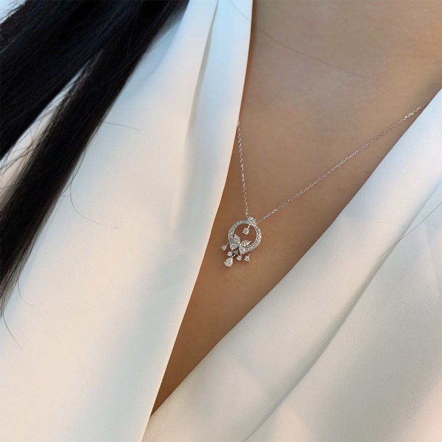 14k Gold 0.5 Ct Natural H Diamond Necklace - 5