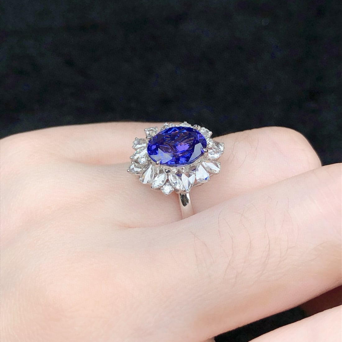 14k Gold 3.46 Ctw Natural Tanzanite & Diamond Ring/pendant( Without Chain ) - 8