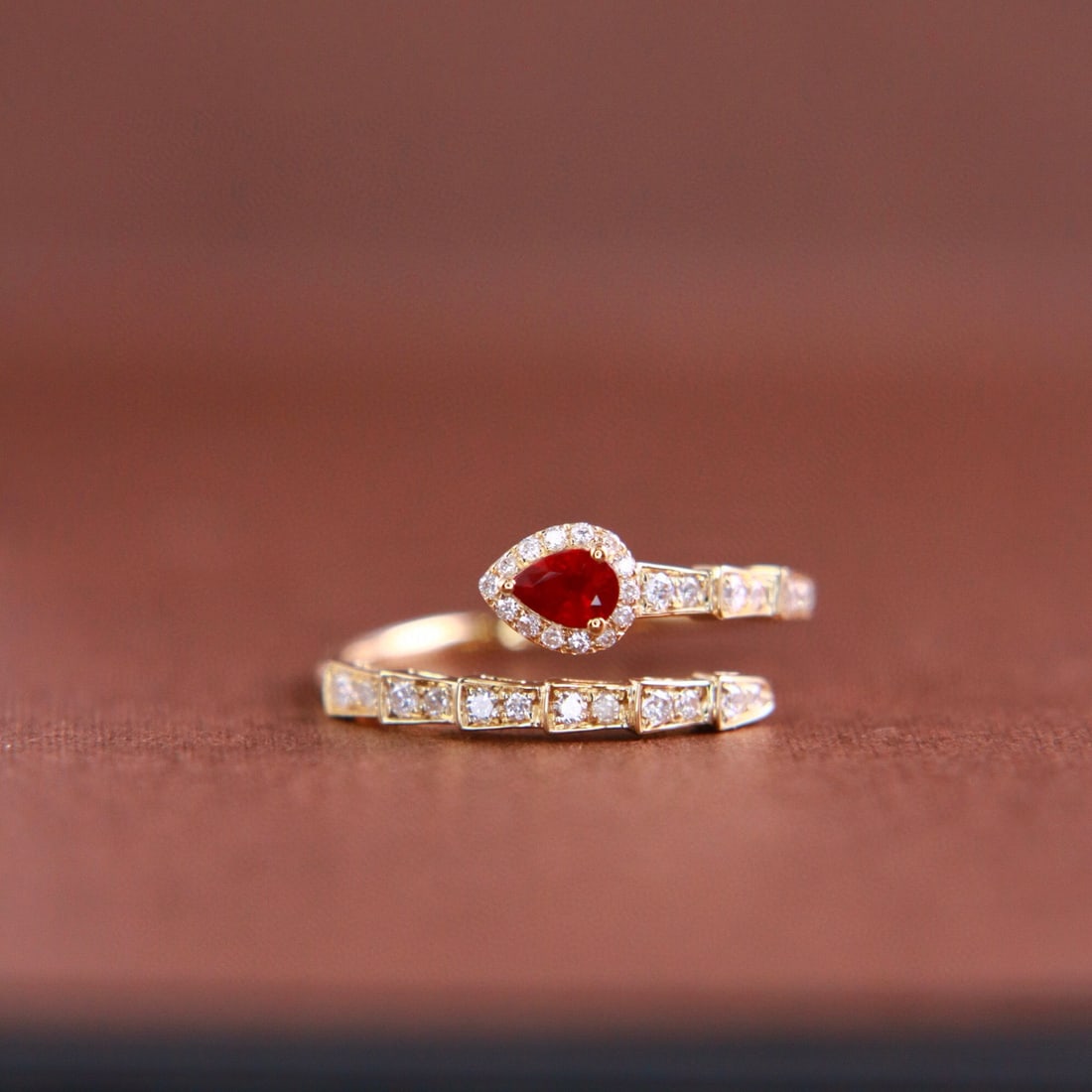 14k Gold 0.35 Ctw Natural Ruby & Diamond Ring (1 of 5)