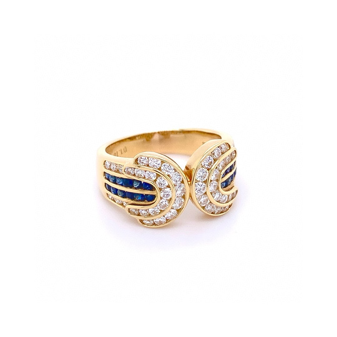 14k Gold 1.69 Ctw Natural Sapphire & Diamond Ring (1 of 4)