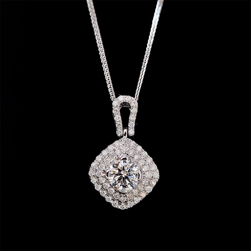 Gia Certified 14k Gold 0.3 Ct Natural F Si2 3ex Round Diamond Necklace: Ref:231086341 // gold content:14k gold // main gemstone:diamond // certified:gia // shape:round // carat weight:0. 3ct // clarity grade:si2 // color:f // treatment:natural // cut grade:ex // //