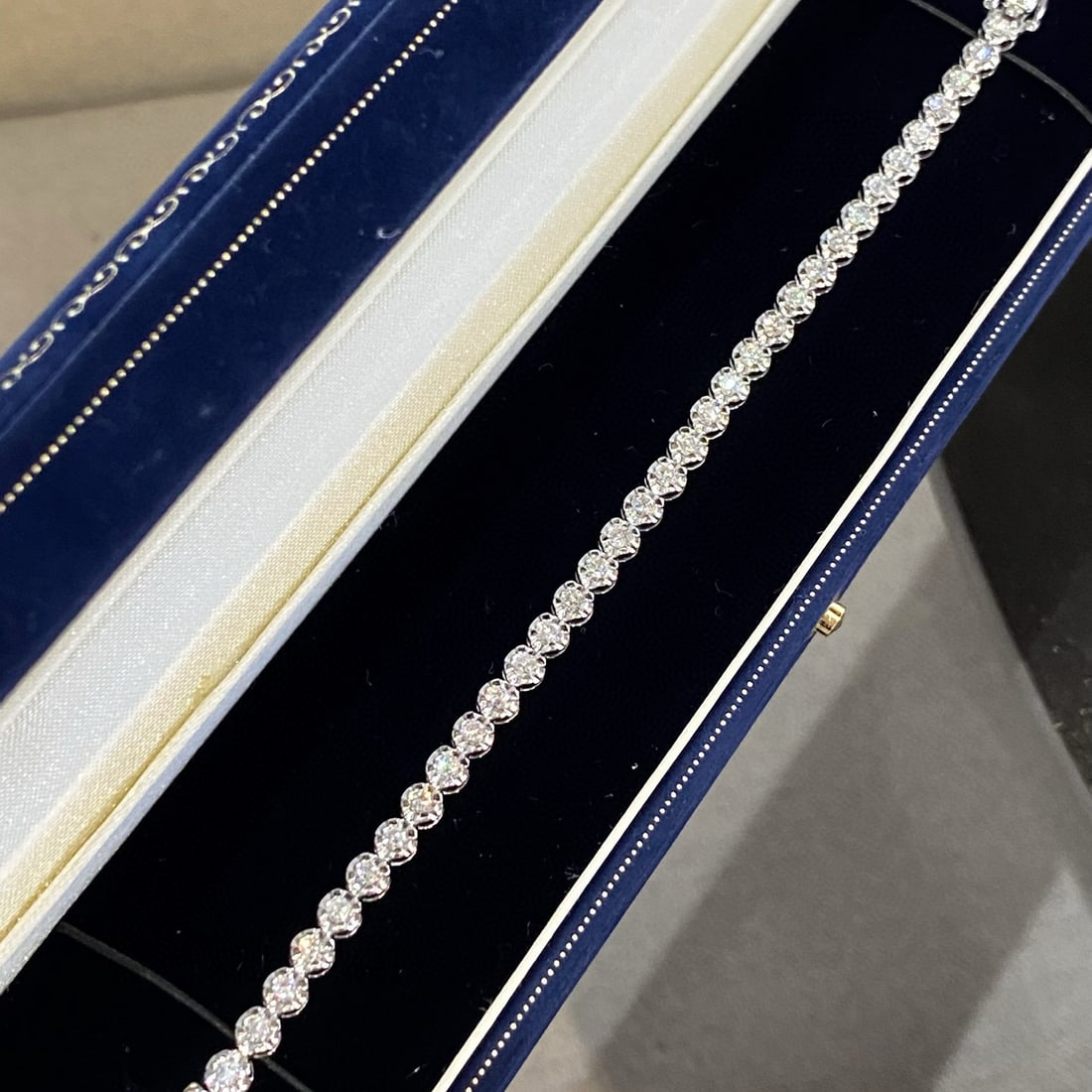 14k Gold 4 Ct Natural H Diamond Bracelet (1 of 6)