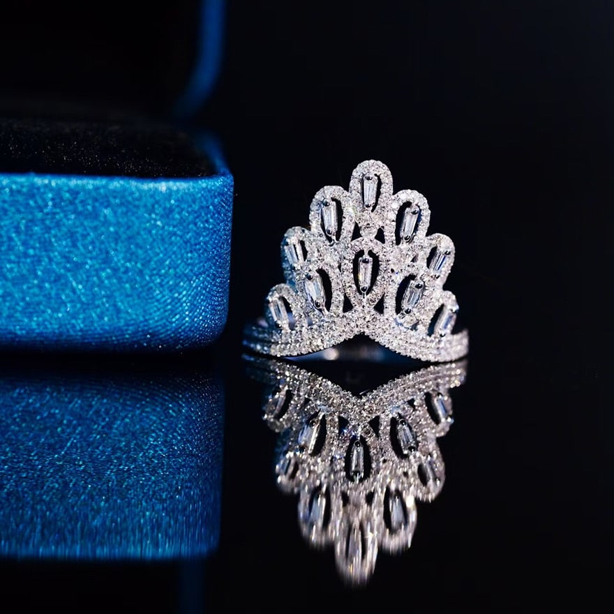 14k Gold 0.75 Ct Natural H Diamond Ring - 4