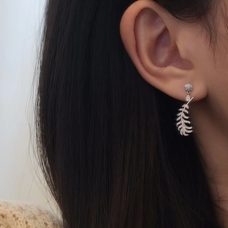 14k Gold 0.5 Ct Natural H Diamond Earrings - 6