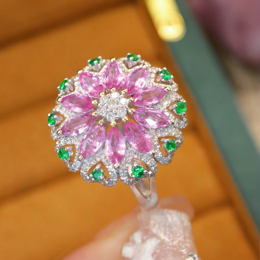 14k Gold 2.34 Ctw Natural Sapphire & Diamond Ring - 2