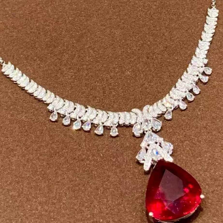 14k Gold 10.8 Ct Natural Tourmaline & Diamond Necklace - 6