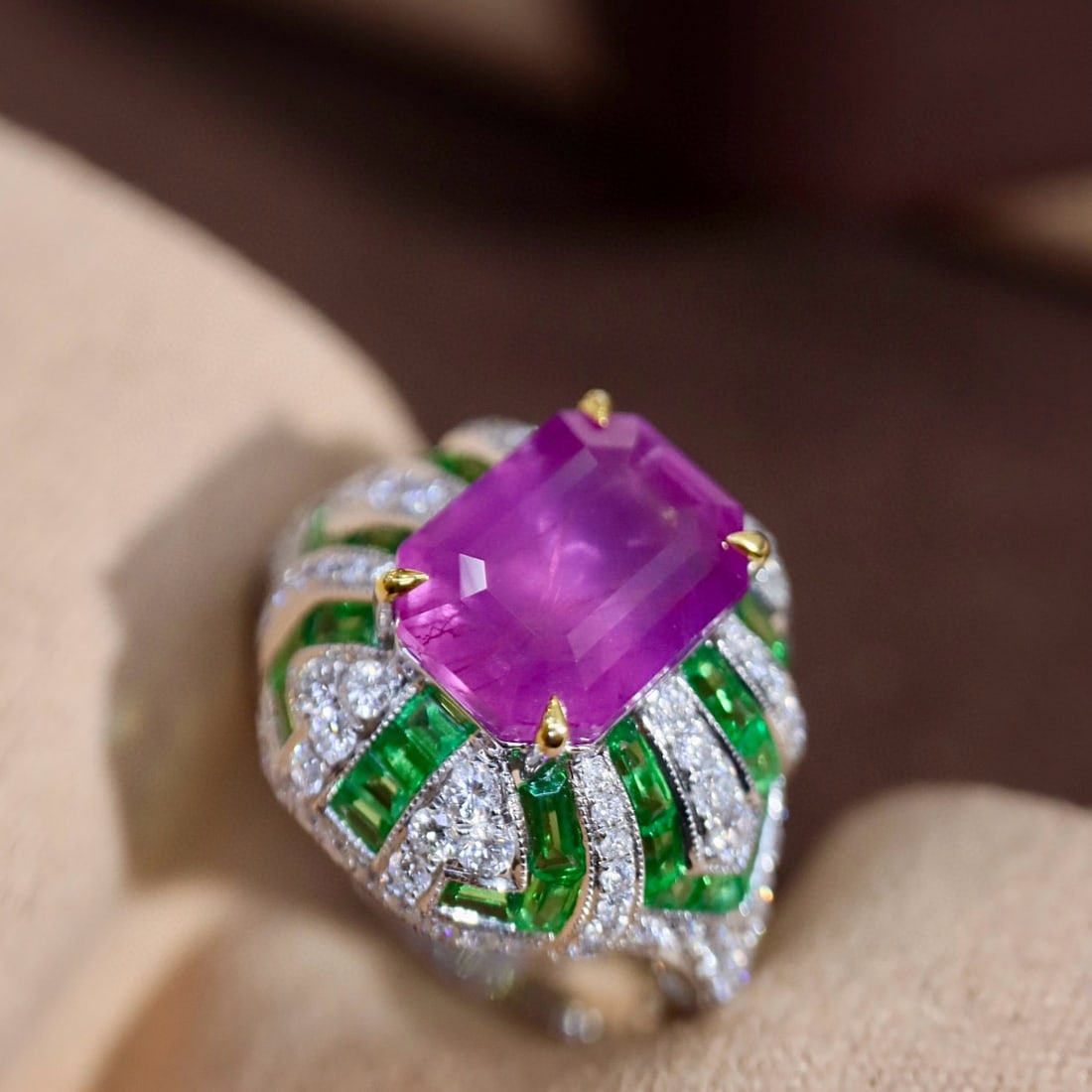 14k Gold 6.58 Ctw Natural Sapphire & Diamond Ring - 6