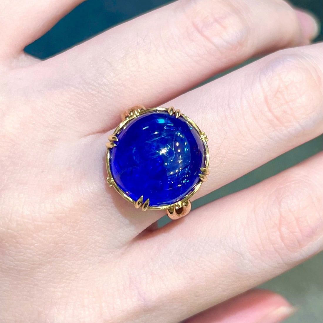 14k Gold 16.45 Ct Natural Tanzanite & Diamond Ring - 7