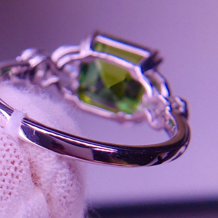 14k Gold 3.95 Ct Natural Tourmaline & Diamond Ring - 5