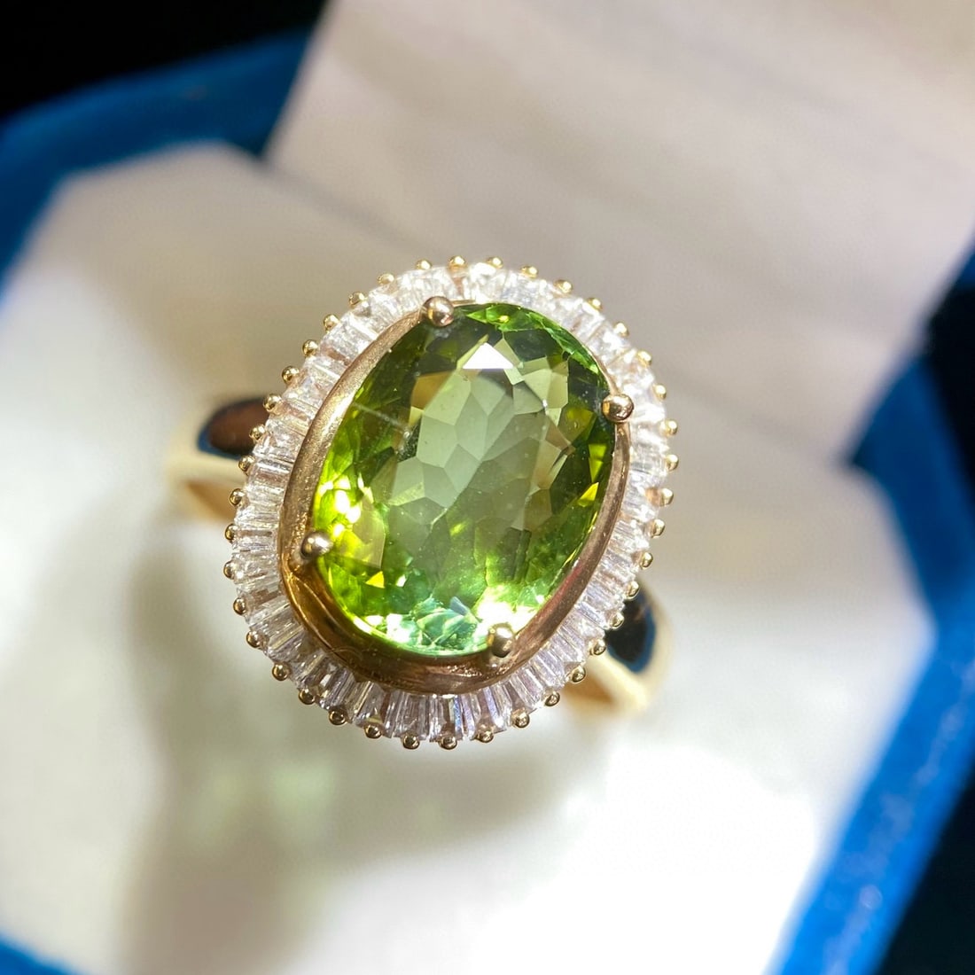 14k Gold 4.43 Ct Natural Tourmaline & Diamond Ring - 3