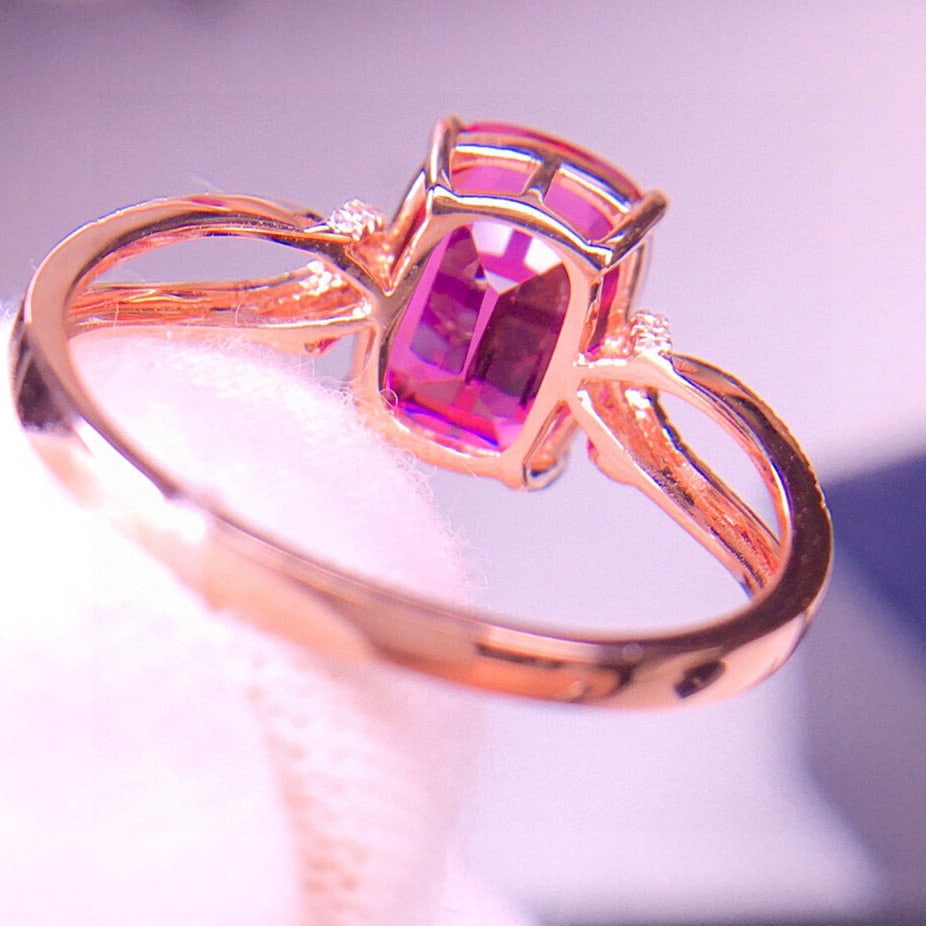 14k Gold 3.1 Ct Natural Tourmaline & Diamond Ring - 5