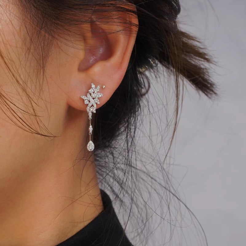 14k Gold 1 Ct Natural H Diamond Earrings - 2