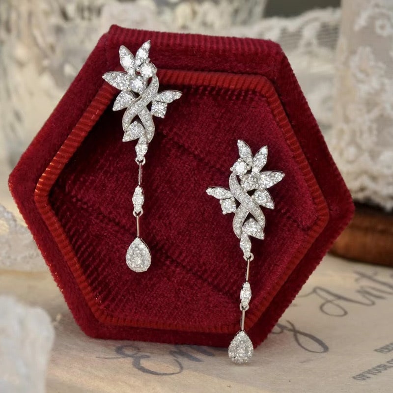 14k Gold 1 Ct Natural H Diamond Earrings - 3