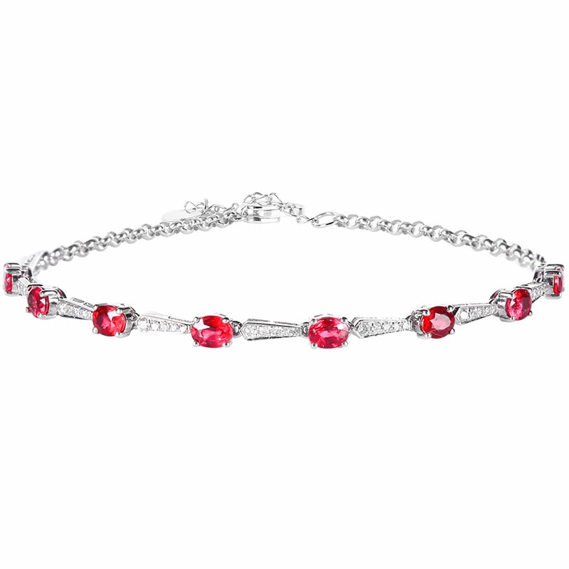 14k Gold 2.03 Ctw Natural Ruby & Diamond Bracelet: Ref:231087190 // gold content:14k gold // main gemstone:ruby // shape:oval // carat weight:1. 80ct // color:red // treatment:natural // // adjacent gemstone 2 : diamond // number of stones:45 // shape