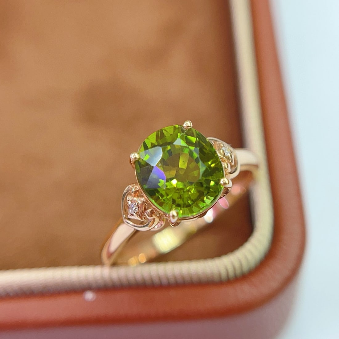 14k Gold 2.75 Ct Natural Tourmaline & Diamond Ring - 5