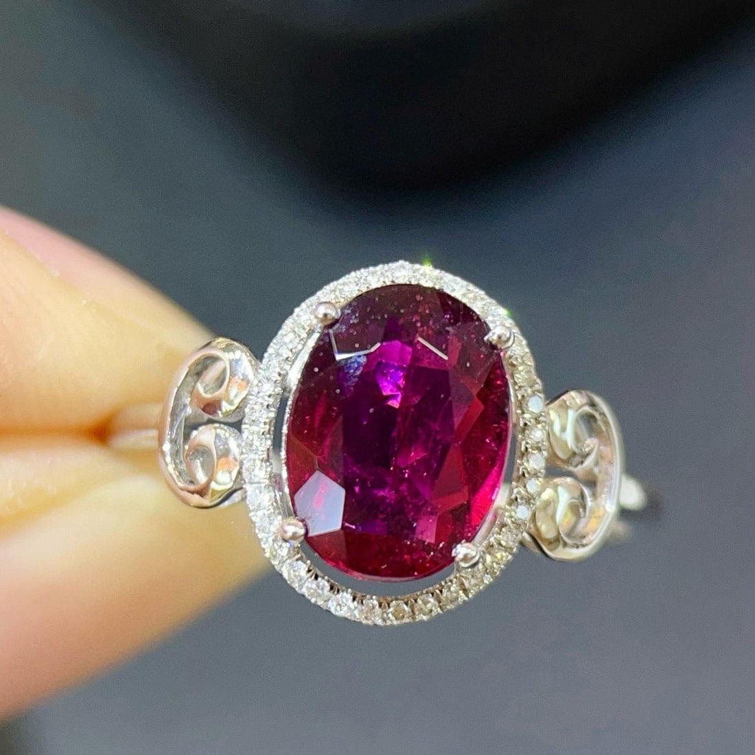 14k Gold 1.74 Ctw Natural Tourmaline & Diamond Ring - 2