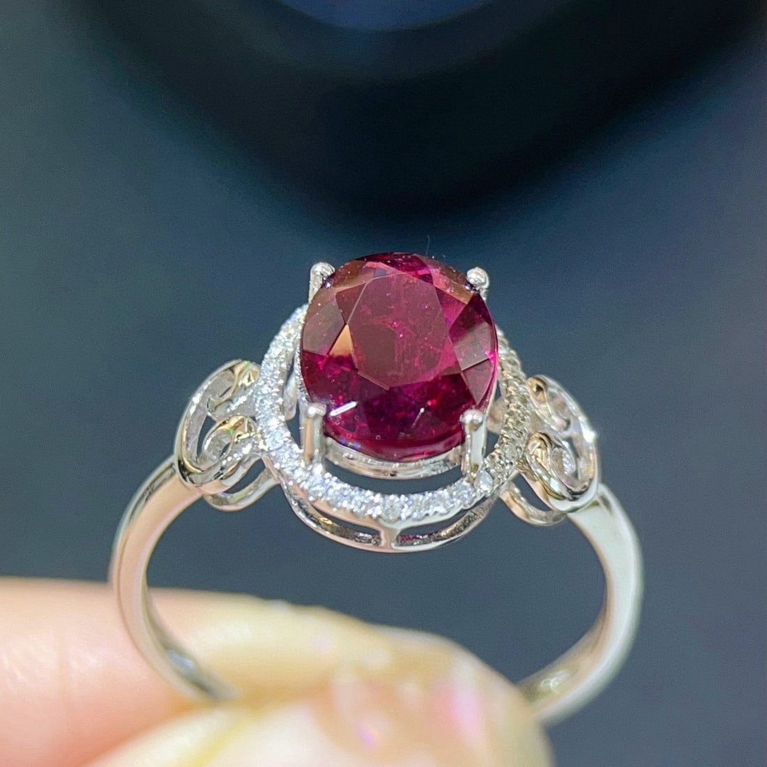 14k Gold 1.74 Ctw Natural Tourmaline & Diamond Ring - 4