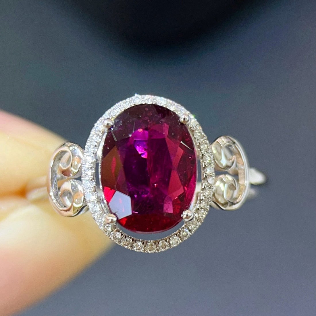 14k Gold 1.74 Ctw Natural Tourmaline & Diamond Ring - 6