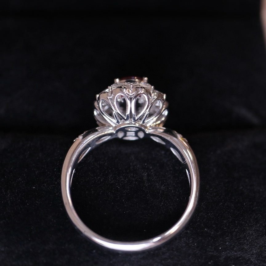 14k Gold 1 Ct Natural Ruby & Diamond Ring - 5