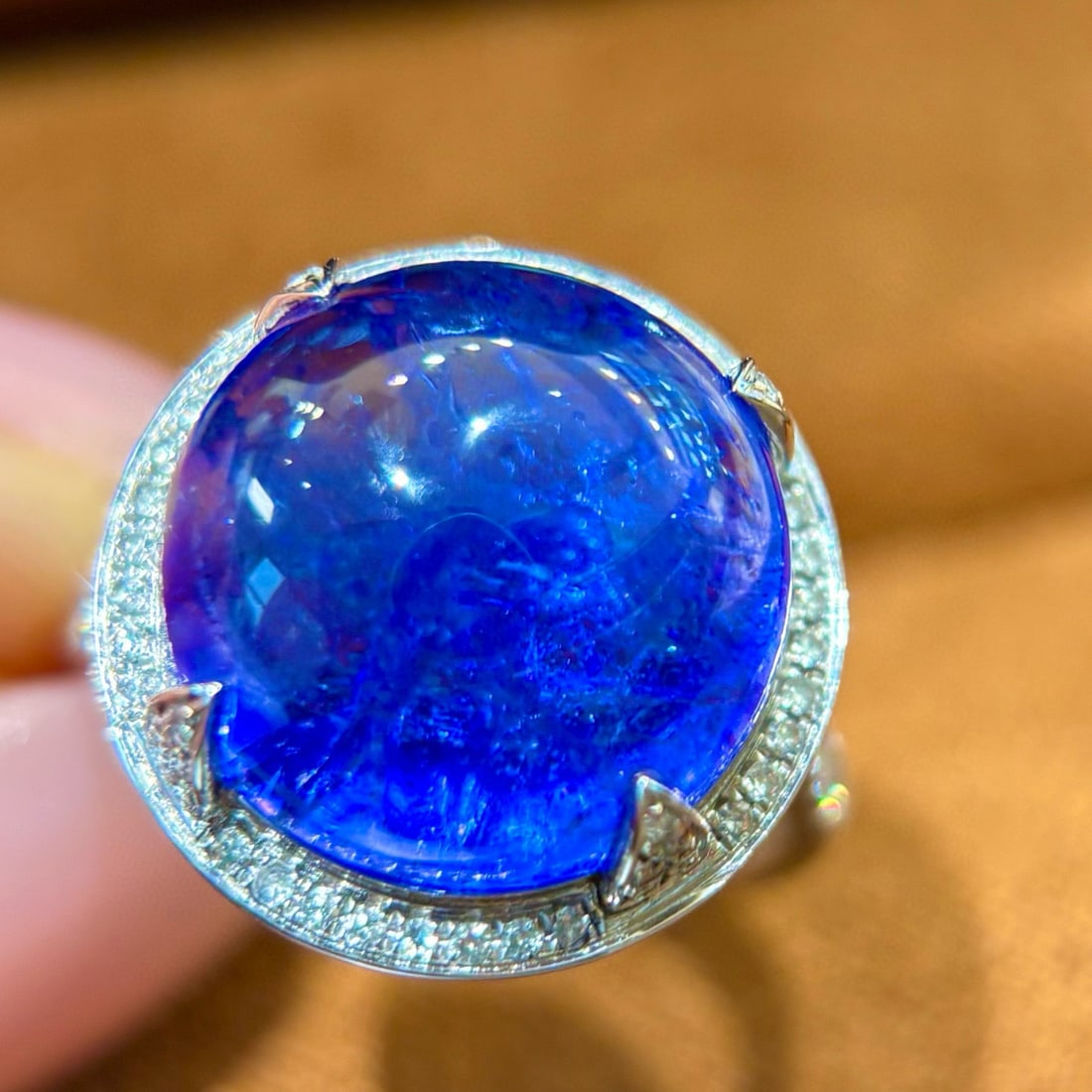 14k Gold 15.04 Ctw Natural Tanzanite & Diamond Ring - 5