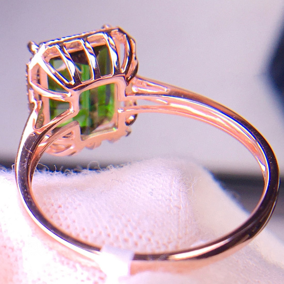 14k Gold 3.36 Ct Natural Tourmaline & Diamond Ring - 7