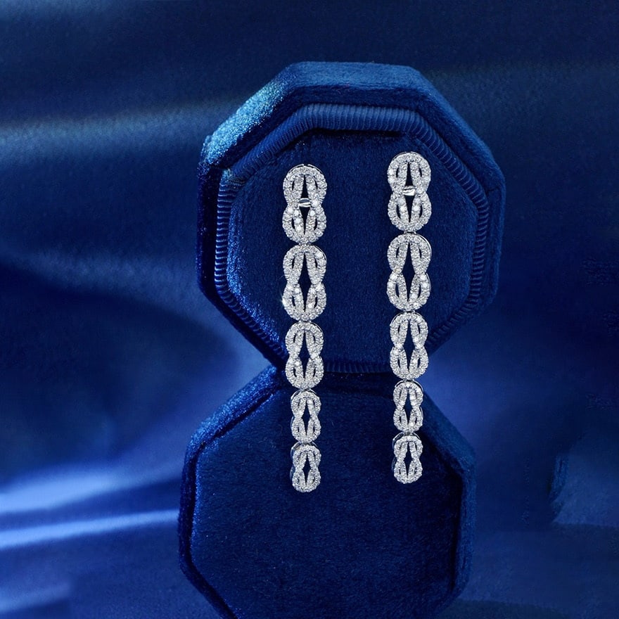 14k Gold 1.7 Ct Natural H Diamond Earrings (1 of 7)