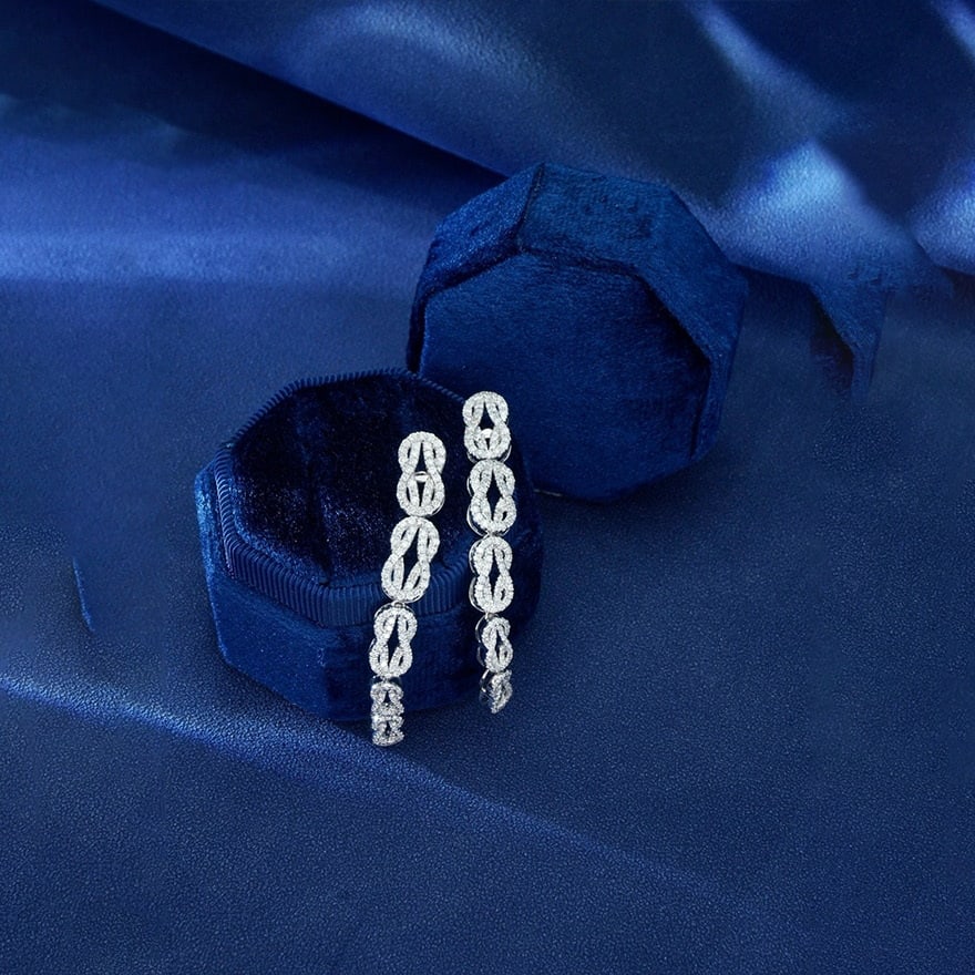 14k Gold 1.7 Ct Natural H Diamond Earrings - 3