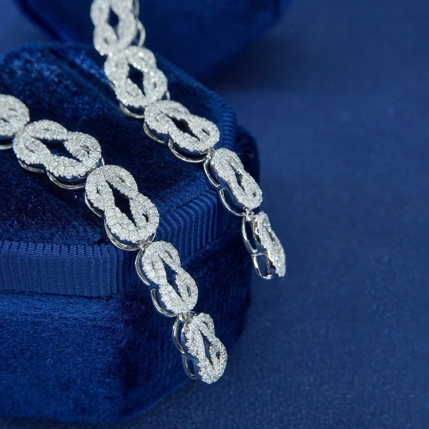 14k Gold 1.7 Ct Natural H Diamond Earrings - 6