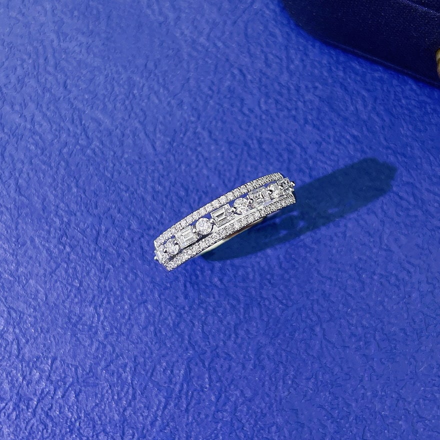 14k Gold 0.47 Ct Natural H Diamond Ring - 3