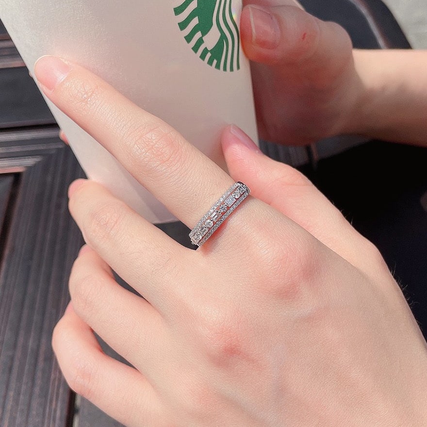 14k Gold 0.47 Ct Natural H Diamond Ring - 5