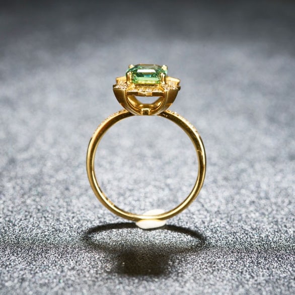 14k Gold 2.4 Ctw Natural Tourmaline & Diamond Ring - 6