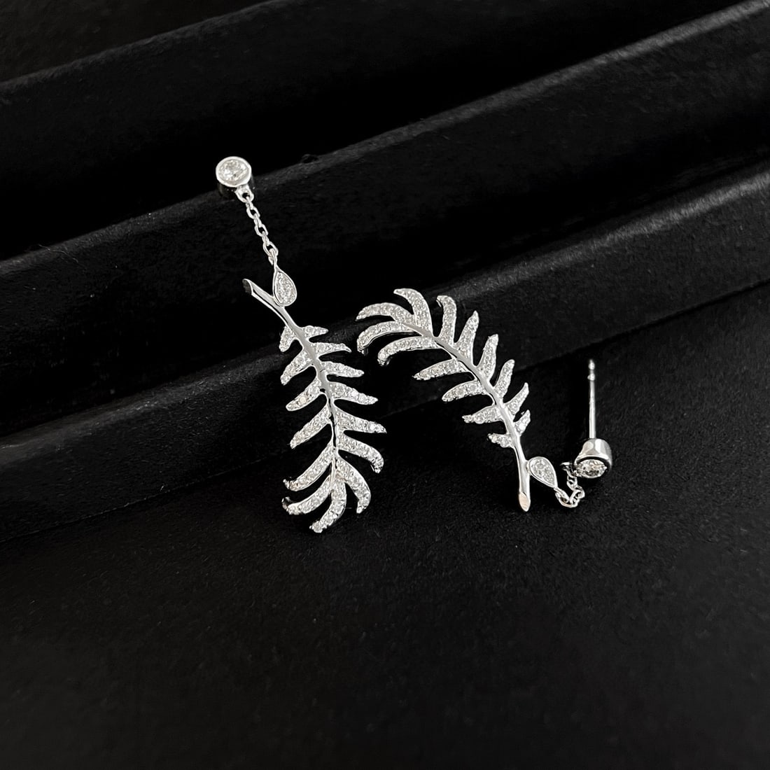 14k Gold 0.5 Ct Natural H Diamond Earrings - 3