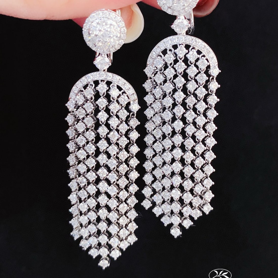 14k Gold 5 Ct Natural H Diamond Earrings (1 of 8)