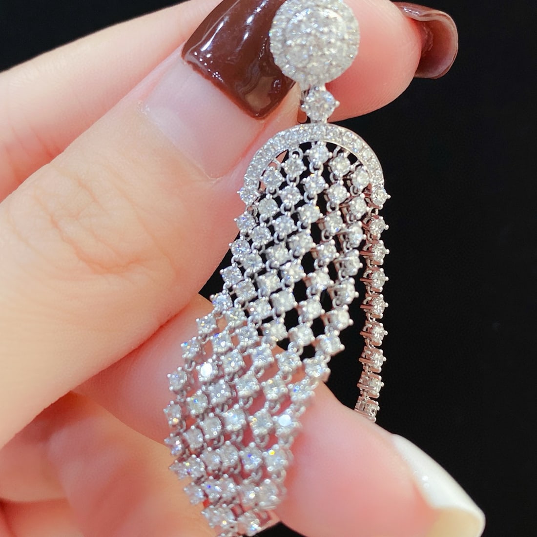 14k Gold 5 Ct Natural H Diamond Earrings - 4