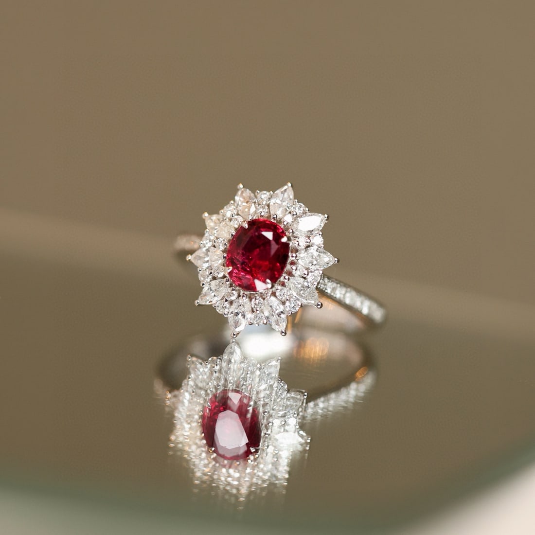 14k Gold 1.46 Ctw Natural Ruby & Diamond Ring - 4