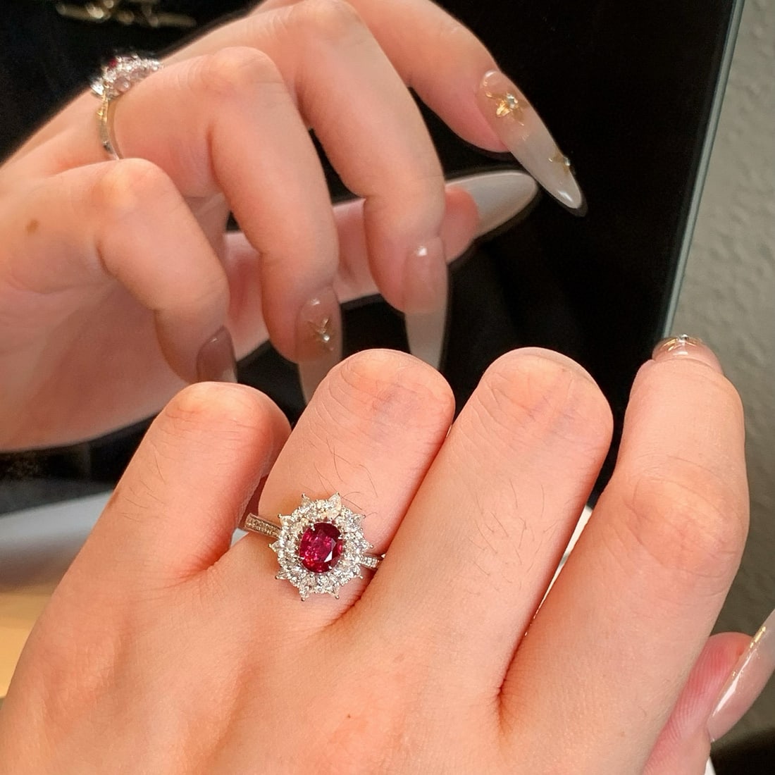 14k Gold 1.46 Ctw Natural Ruby & Diamond Ring - 5