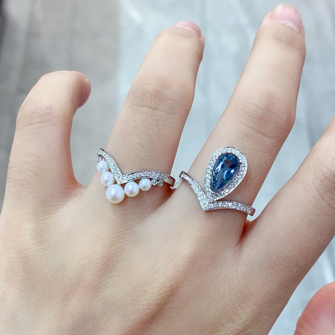 14k Gold 1.34 Ctw Natural Aquamarine & Diamond Ring - 5