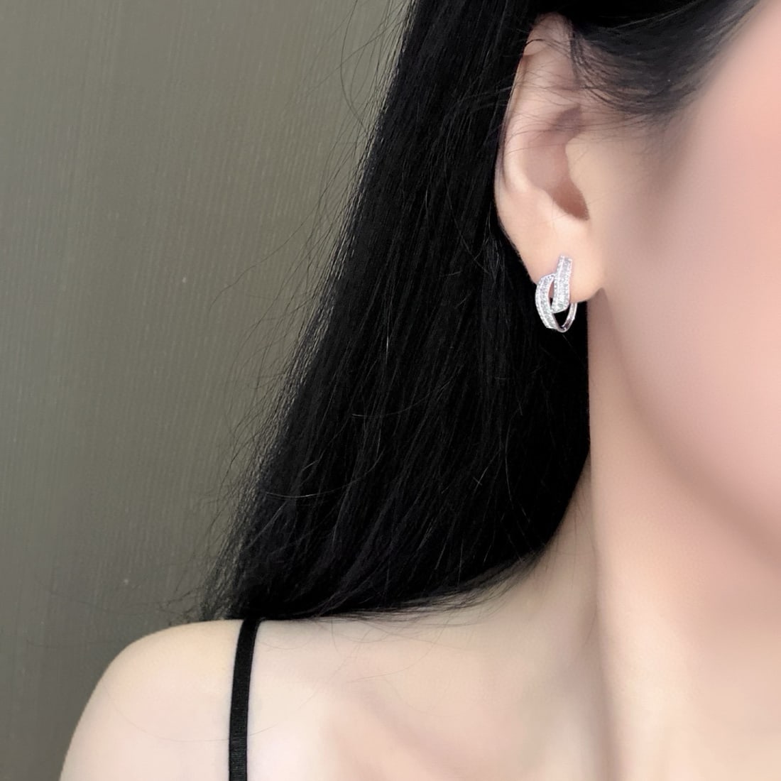 14k Gold 0.5 Ct Natural H Diamond Earrings - 5