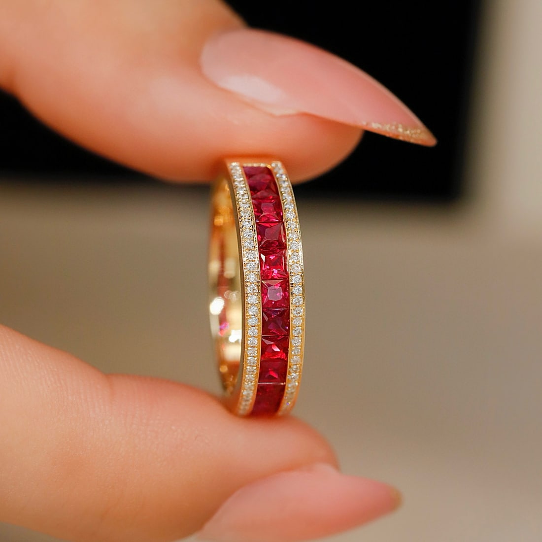 14k Gold 0.86 Ctw Natural Ruby & Diamond Ring (1 of 5)