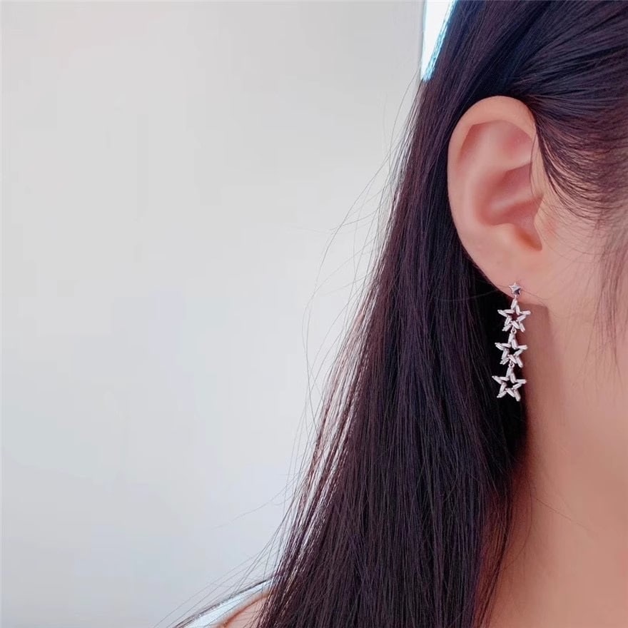 14k Gold 0.9 Ct Natural H Diamond Earrings - 3